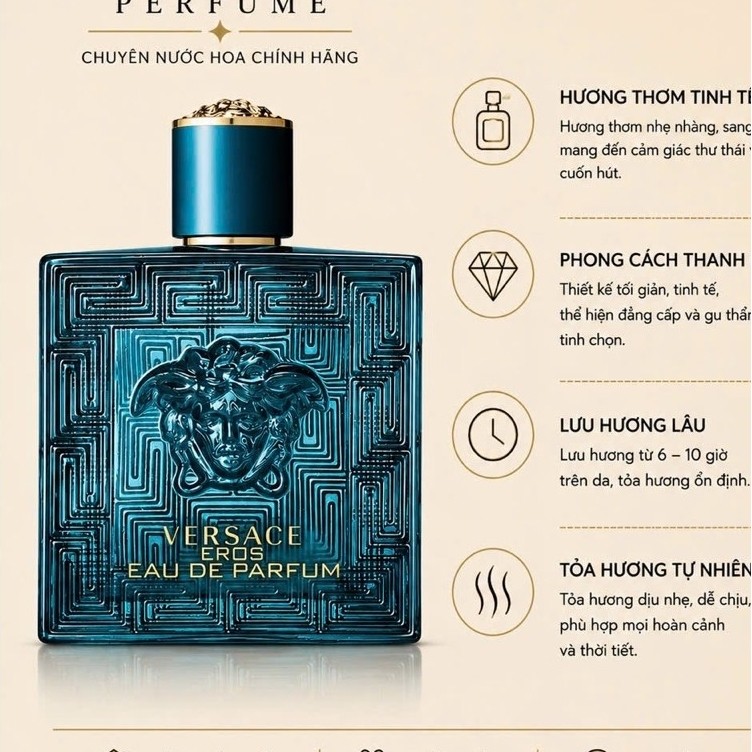 Nước Hoa Nam Versace Eros EDP 10ml . Nước Hoa Nam Versace - NC Perfume