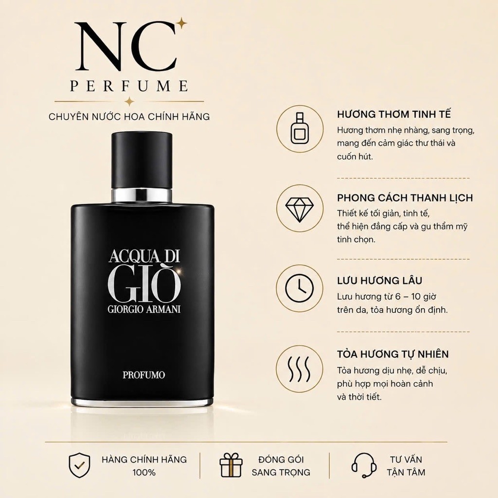 Nước Hoa Nam Giò Đen EDP 10ml . Nước Hoa Nam Giò Đen - NC Perfume
