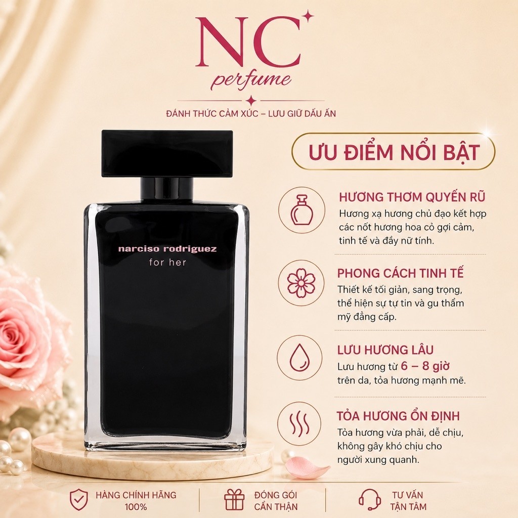 Nước Hoa Nữ Narciso Đen  - Nar Đen Cao 10ml . Nước Hoa Nữ Nar Đen - Nc Perfume