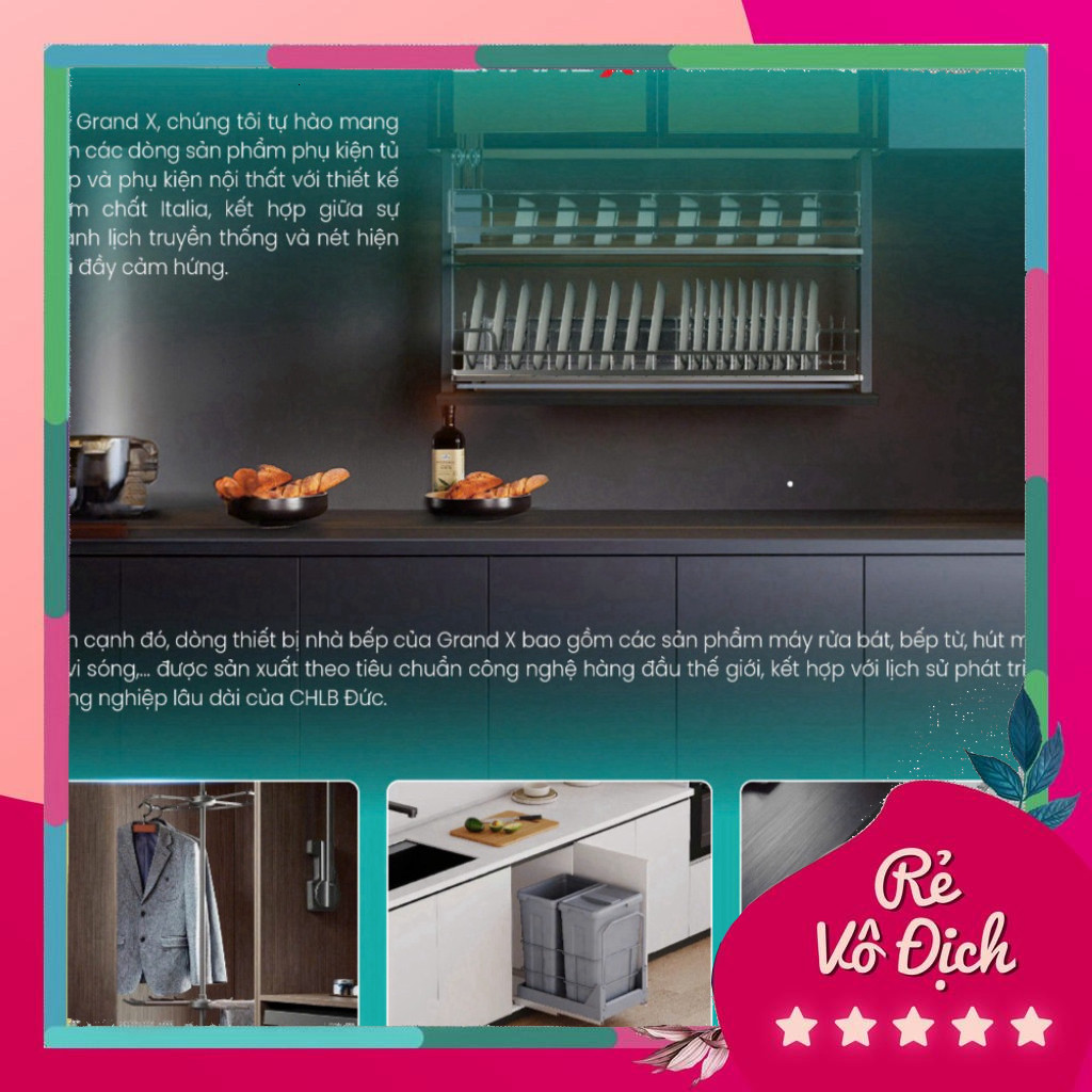 (chính hãng) Máy hút mùi GrandX chữ T GX H70T81Luxury/ H90T81Luxury, tiết kiệm 50% điện năng, giảm đ