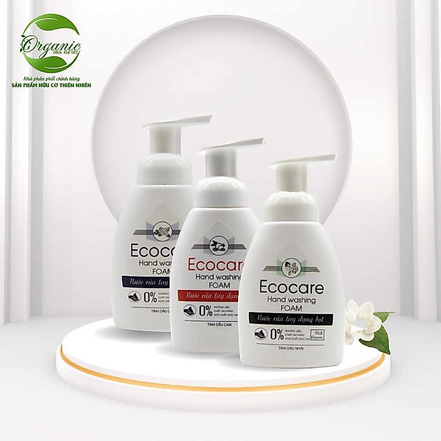 Nước rửa tay hữu cơ dạng bọt Bồ hòn 0.25L Ecocare