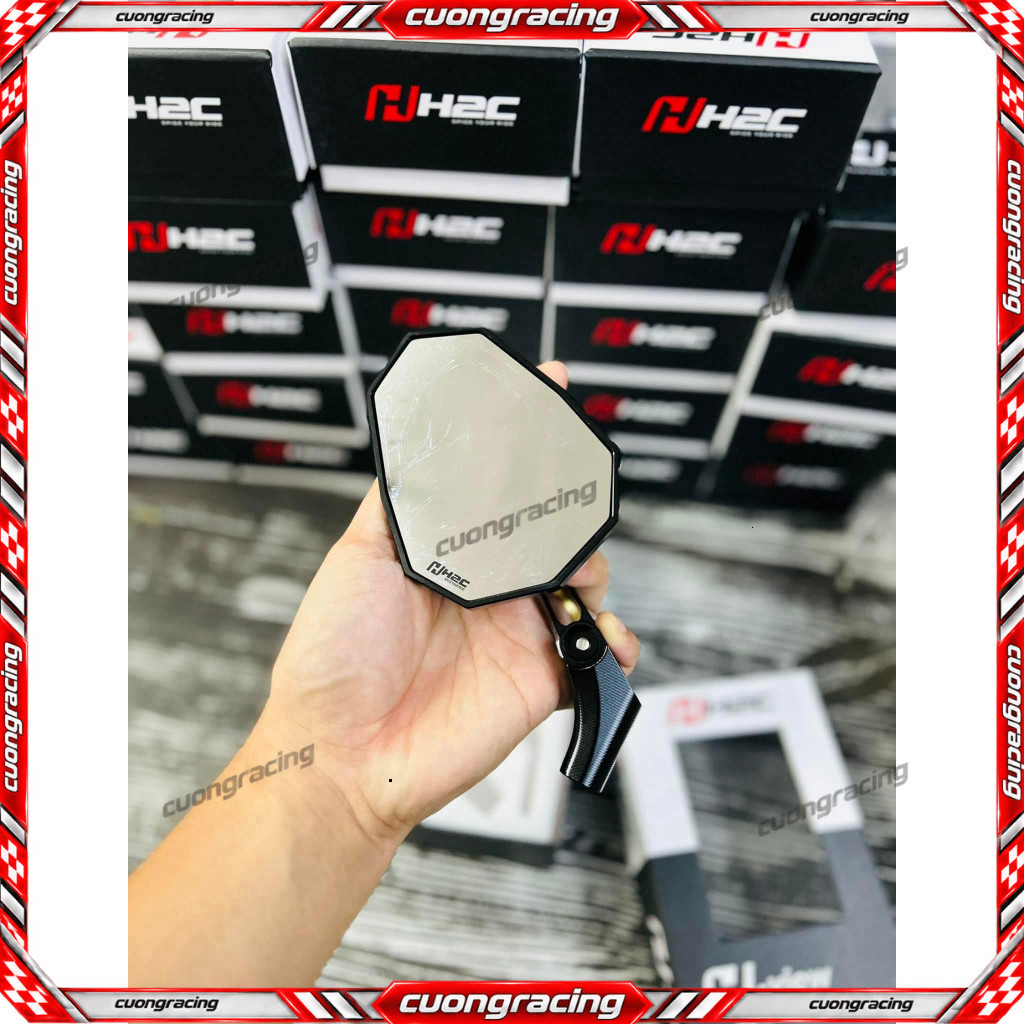 Gương Chiếu Hậu H2C V1 v2 v5 H2C Xoay 360 độ, Chất liệu nhôm phay CNC, mặt gương trắng quan sát rất 