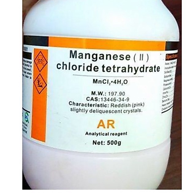 Hoá chất MnCl2 Mangan(II) clorua lọ 500g  CAS 13446-34-9 Manganese chloride xilong hoặc zhangyun
