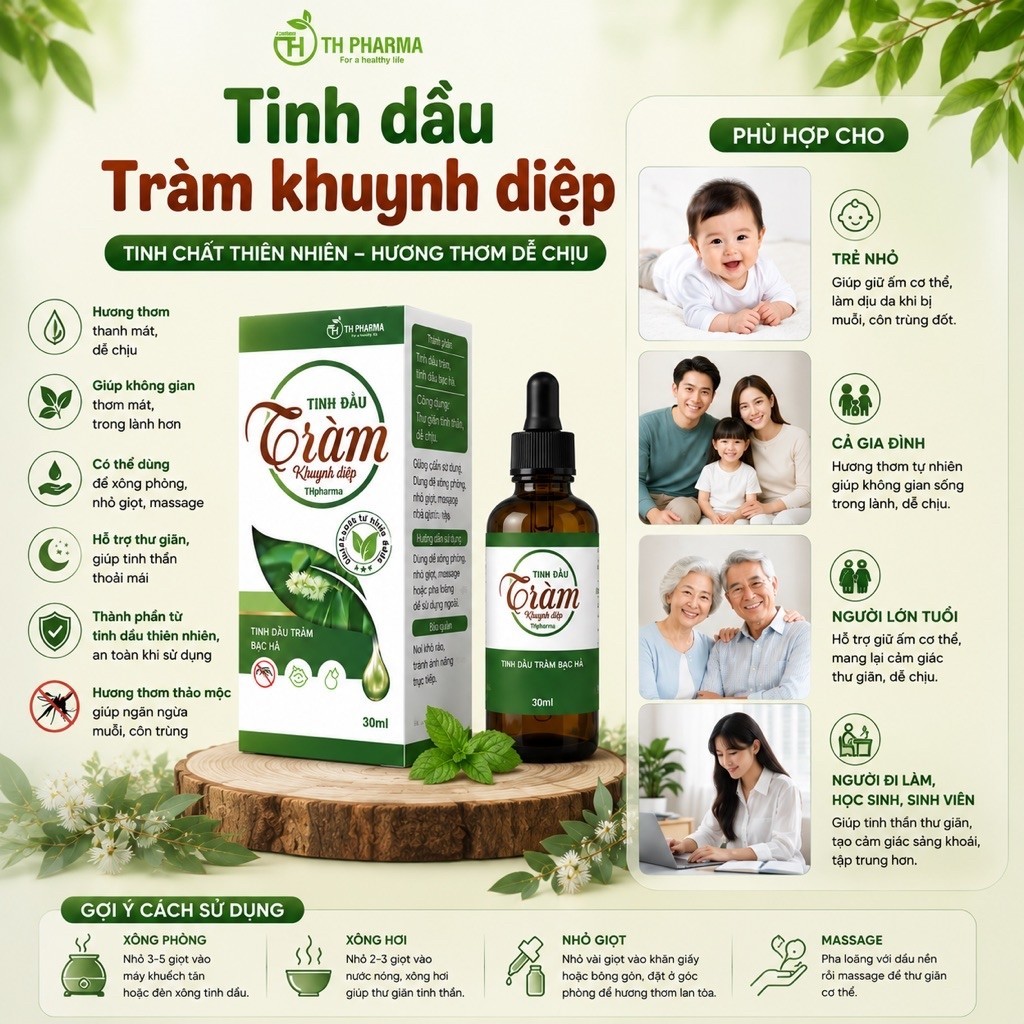 TINH DẦU TRÀM KHUYNH DIỆP TH PHARMA 30ML