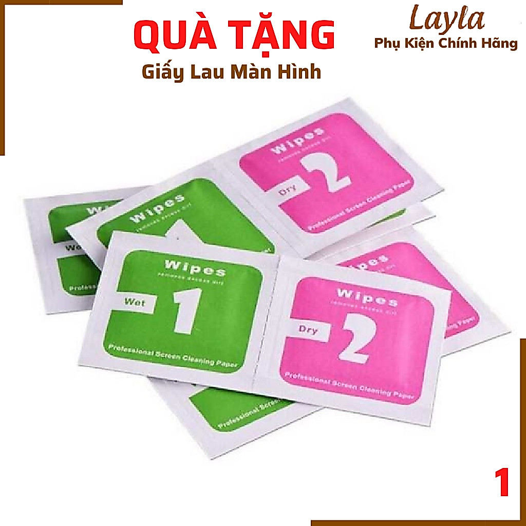 Khăn lau 1 và 2 mếng lau vệ sinh màn hình điện thoại - LayLa