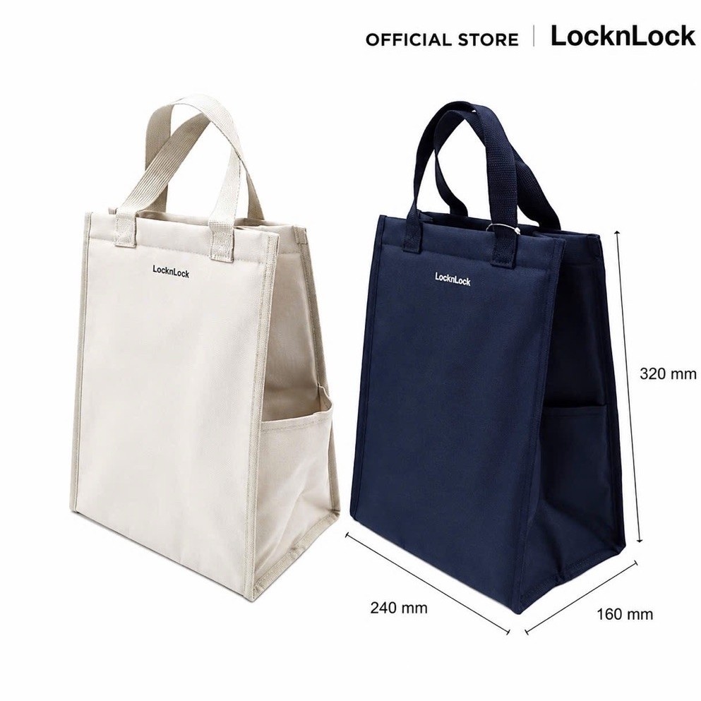 Túi Giữ Nhiệt Lock&Lock HWB821 – 32×24×16cm, Vải Dù, Lót Bạc, Quai Xách