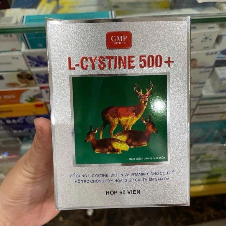 Viên uống L-Cystine 500+ hỗ trợ kích thích mọc tóc hộp 60 viên