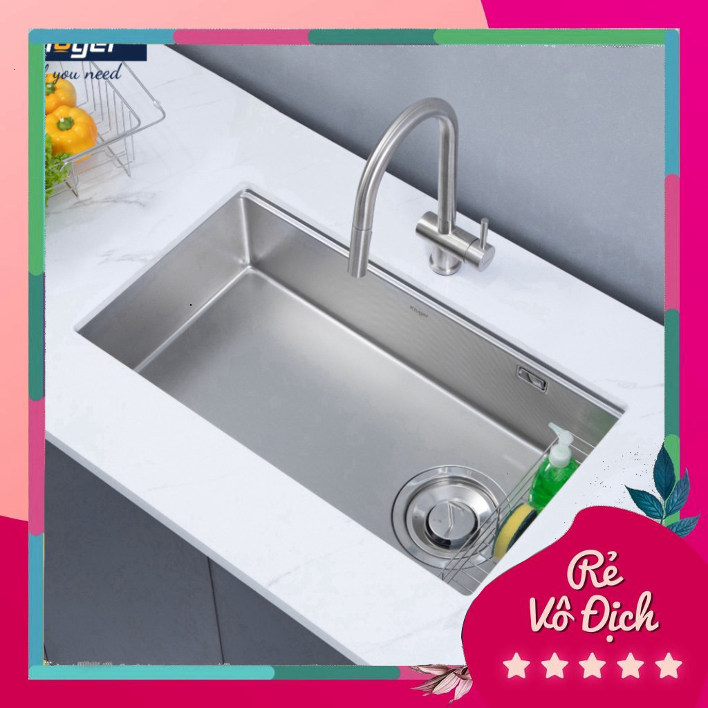 Chậu Rửa Bát SUPER LINEN chống xước thế hệ mới Kluger KY7545SL Plus + Tặng kèm vòi bất kì