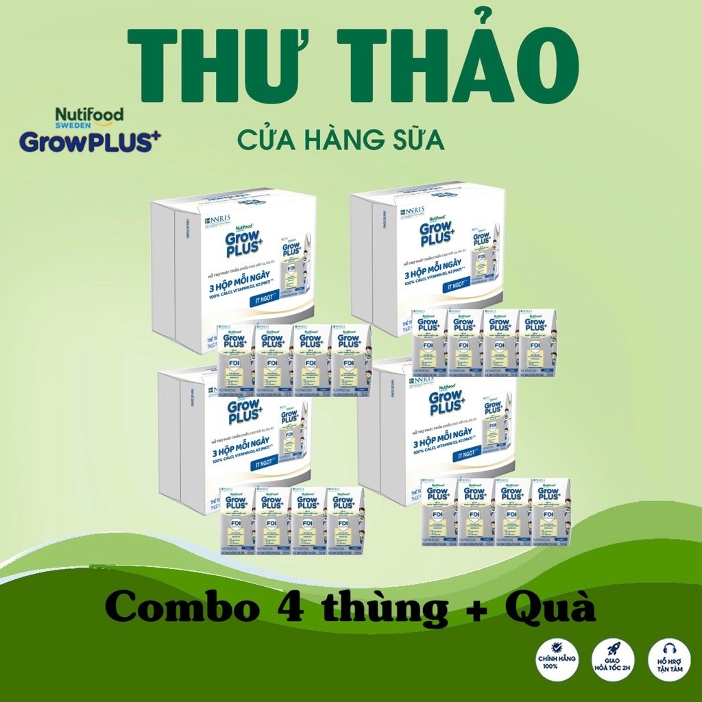 [110ML]COMBO 4 THÙNG GROW PLUS BẠC NUTIFOOD kèm Quà