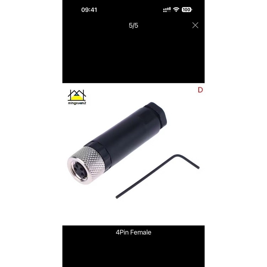 Đầu Nối Cảm Biến M8 Cái 3 Pin/4 Pin – Jack M8 Female Connector, Đầu Nối Cảm Biến Công Nghiệp