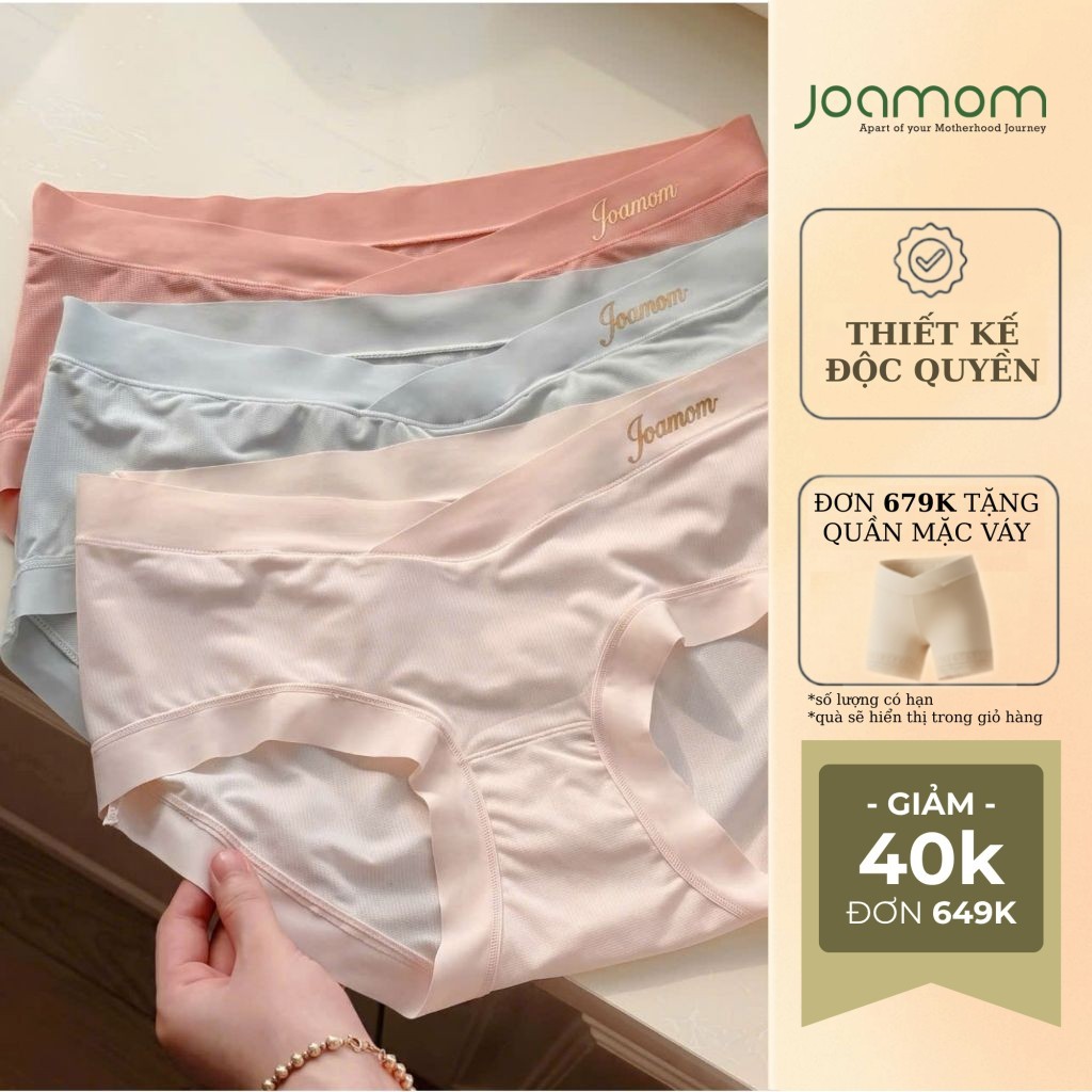 Quần Lót Bầu Nghìn Lỗ Thoáng Khí, Không Viền Kháng Khuẩn Co Dãn 4 Chiều Joamom QL032