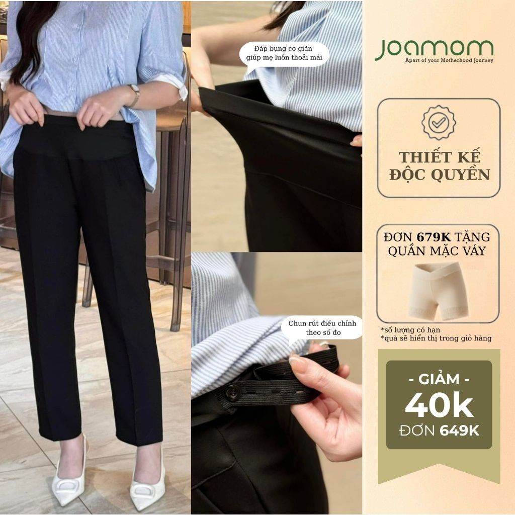 [BASIC] Quần Bầu Joamom Baggy Công Sở Thiết Kế Cao Cấp Ống Rộng Thời Trang Bigsize - Qb035