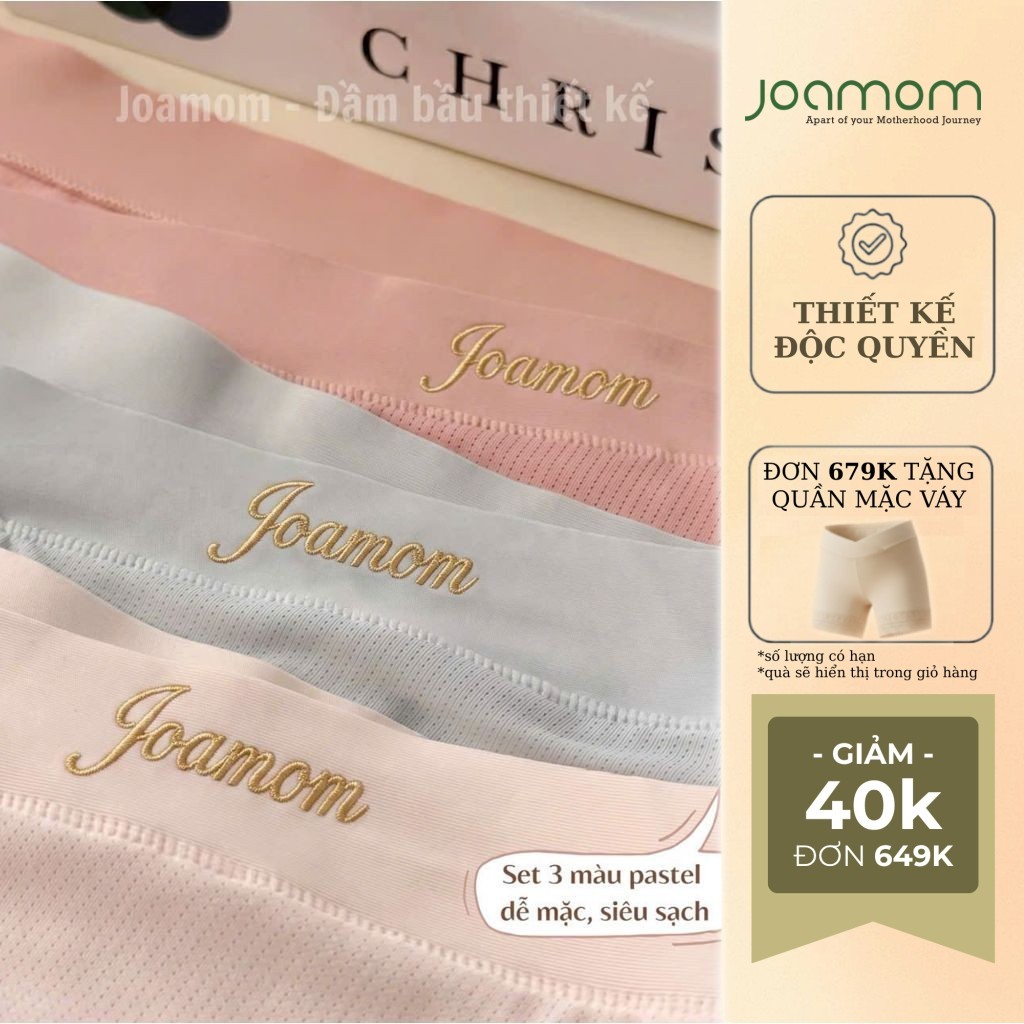 Quần Lót Bầu Nghìn Lỗ Thoáng Khí, Không Viền Kháng Khuẩn Co Dãn 4 Chiều Joamom QL032