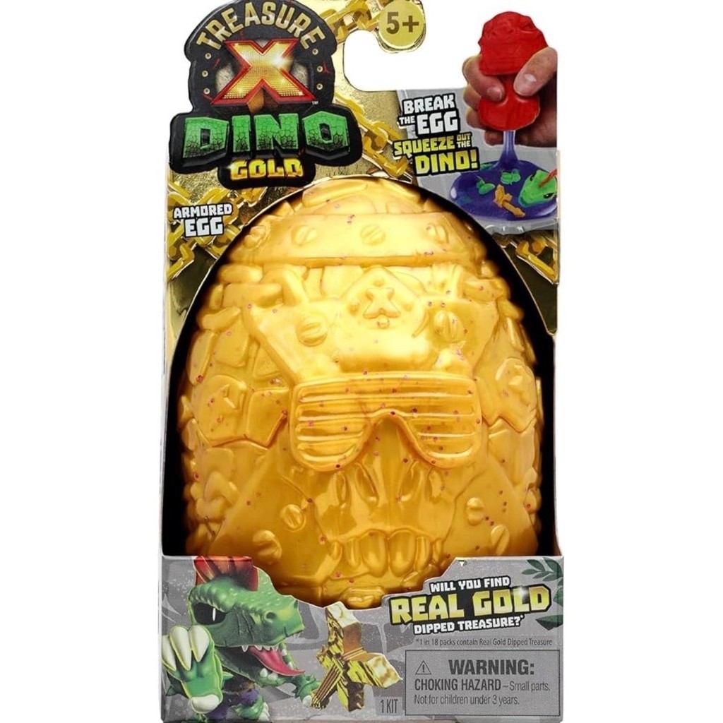 Đồ chơi trứng Treasure X Dino Gold Armored Egg