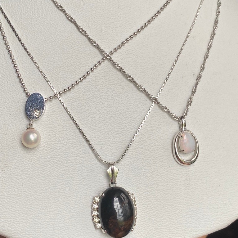 vòng cổ dây chuyển si nhật akoya opal nhiều mẫu