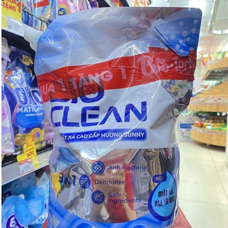 Nước giặt xả cao cấp Bio Clean hương Sunny 3.6 Lít.