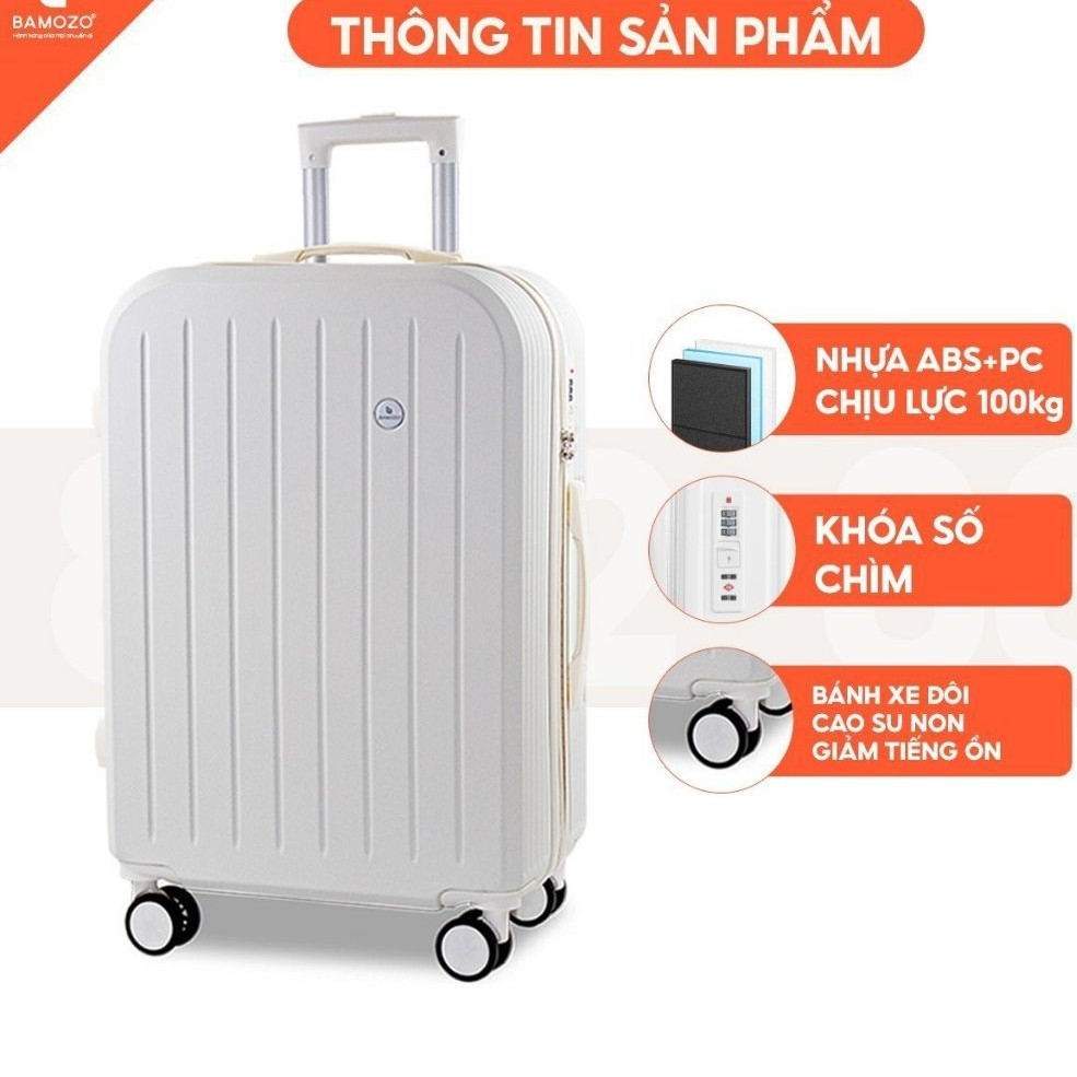 Vali du lịch Bamozo 8812 nhựa ABS chống va đập 24 inch