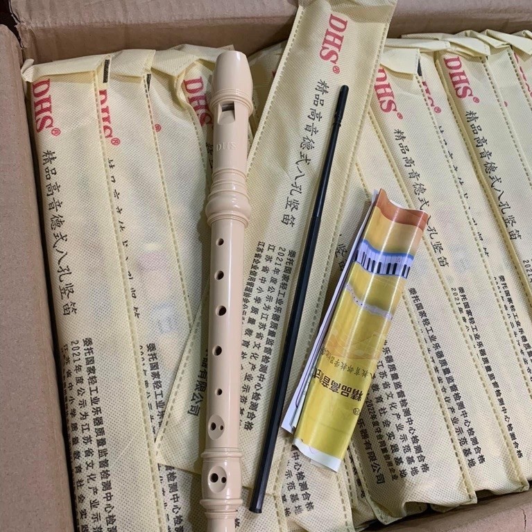Sáo recorder, sáo 8 lỗ ,mã DHS chuẩn âm phục vụ lớp 4,5,6,7 (cho học sinh, giáo viên)+ kèm túi và qu