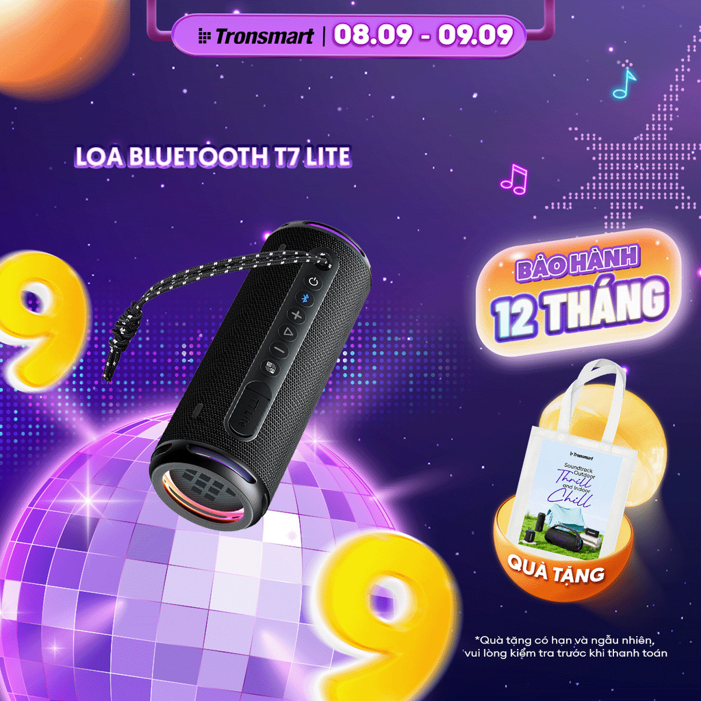 Loa Bluetooth Tronsmart T7 LITE/ T7 | Công Suất 24W/30W | Chơi Nhạc Đến 24h |  Kháng Nước IPX7 | Bảo