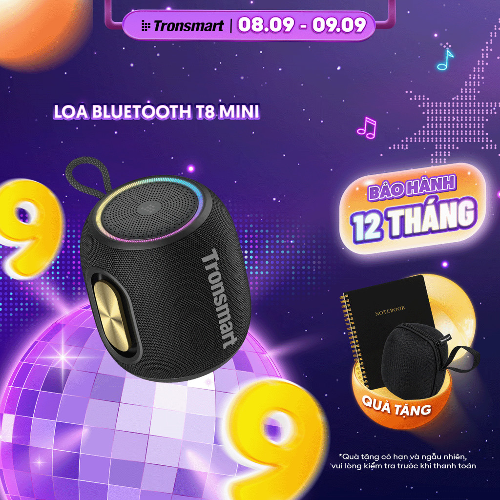 Loa Bluetooth Tronsmart T7 Mini/ T8 Mini 5.3 | Công suất 15W | 18h chơi nhạc | Hỗ trợ thẻ nhớ | Bảo 