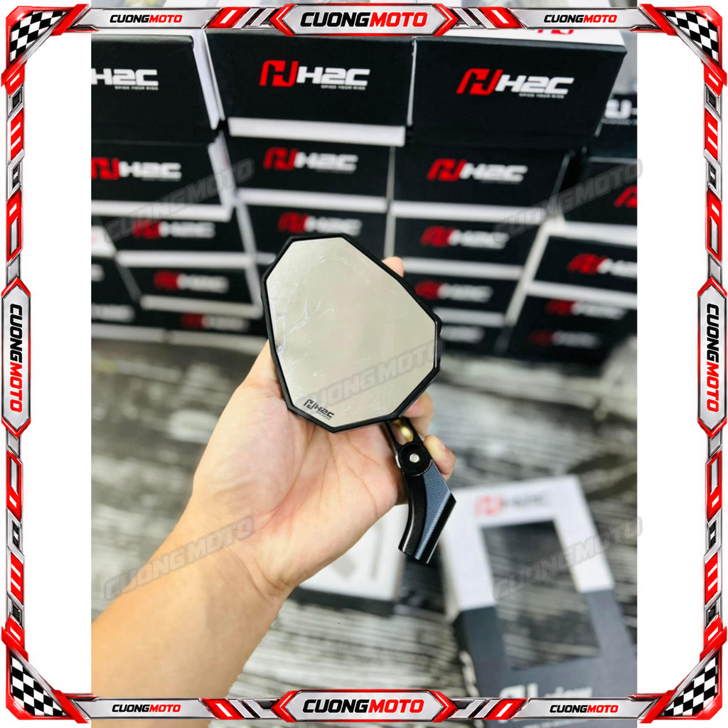 Gương Chiếu Hậu H2C V1 v2 v5 H2C Xoay 360 độ, Chất liệu nhôm phay CNC, mặt gương trắng quan sát rất 