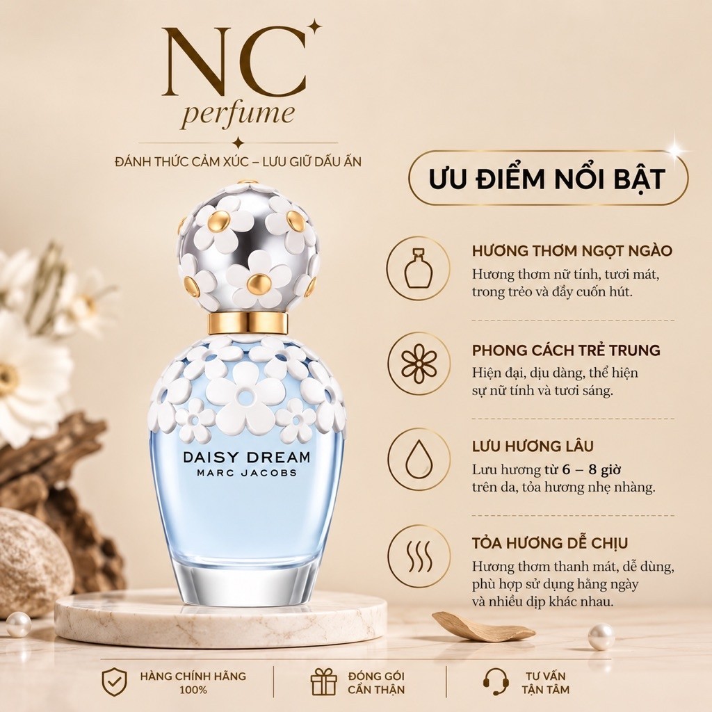 Nước hoa nữ  Daisy Dream 10ml - Nc Perfume