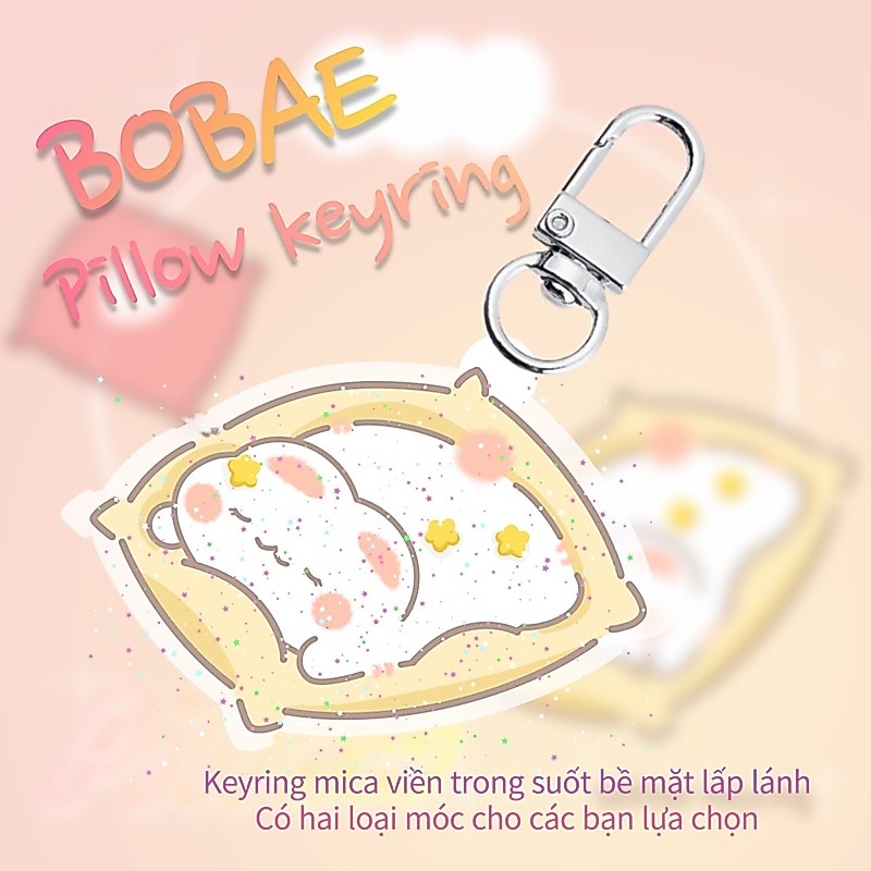 GLITTER KEYRING | BOBAE Pillow glitter keyring - Móc khóa Bobae lấp lánh - keychain móc điện thoại s