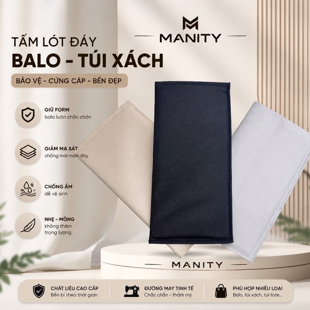 Tấm lót đáy nhiều màu giúp balo chống xệ, giữ Form phần đáy khi đựng nhiều sách vở