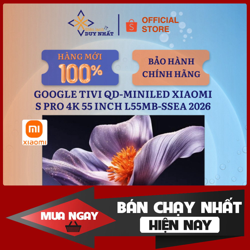 Tivi Google QD-MiniLED Xiaomi S Pro 4K 55 inch L55MB-SSEA 2026 Hình Ảnh Sắc Nét Chất Lượng Cao