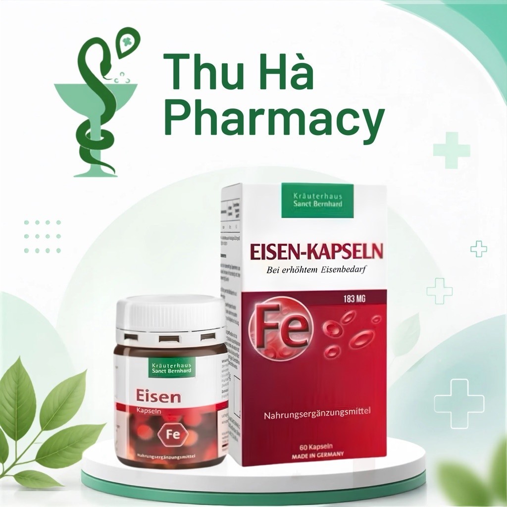 [CHÍNH HÃNG ĐỨC] Viên uống bổ sung Sắt Eisen Kapseln dễ hấp thu, không gây nóng 60 viên