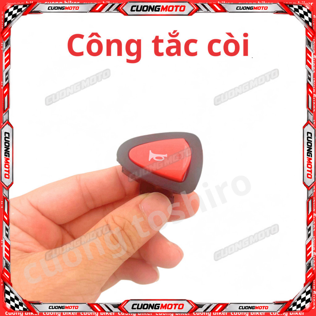 công tắc còi đỏ gắn cho nhiều dòng xe honda wave vision ab lead sh..haza tắt máy tắt đèn passing còi