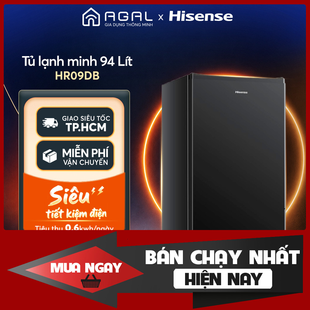 Tủ Lạnh Mini Hisense HR09DB/HR09DW 94L Tiết Kiệm Điện Dễ Di Chuyển Bảo Hành 24 Tháng
