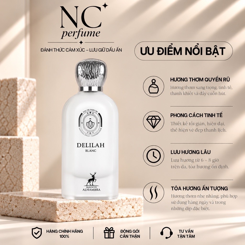 Nước Hoa Nữ Delilah Blanc 10ml - NC perfume