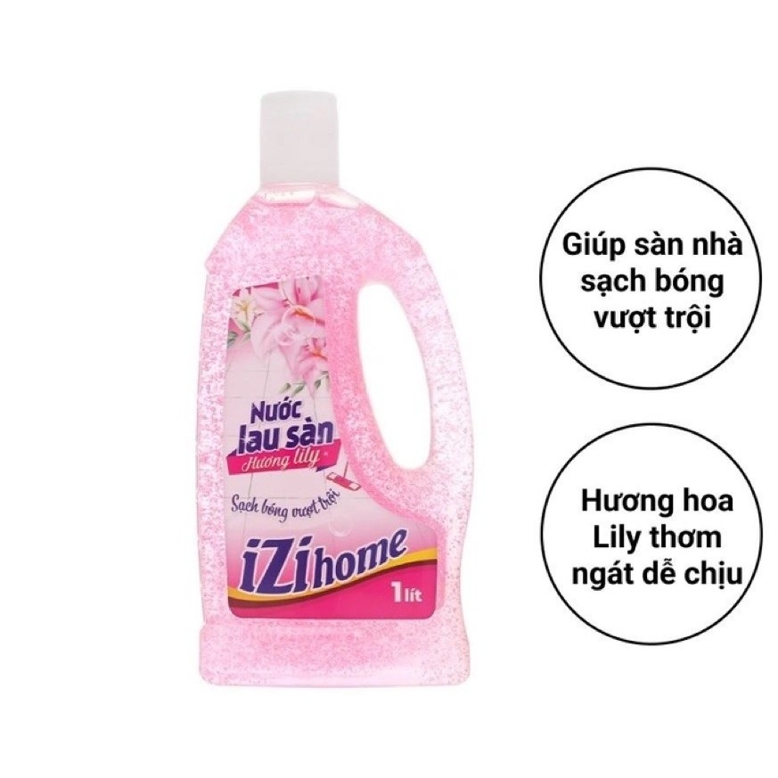 Nước lau sàn IZI HOME hương hoa lily chai 1 lít