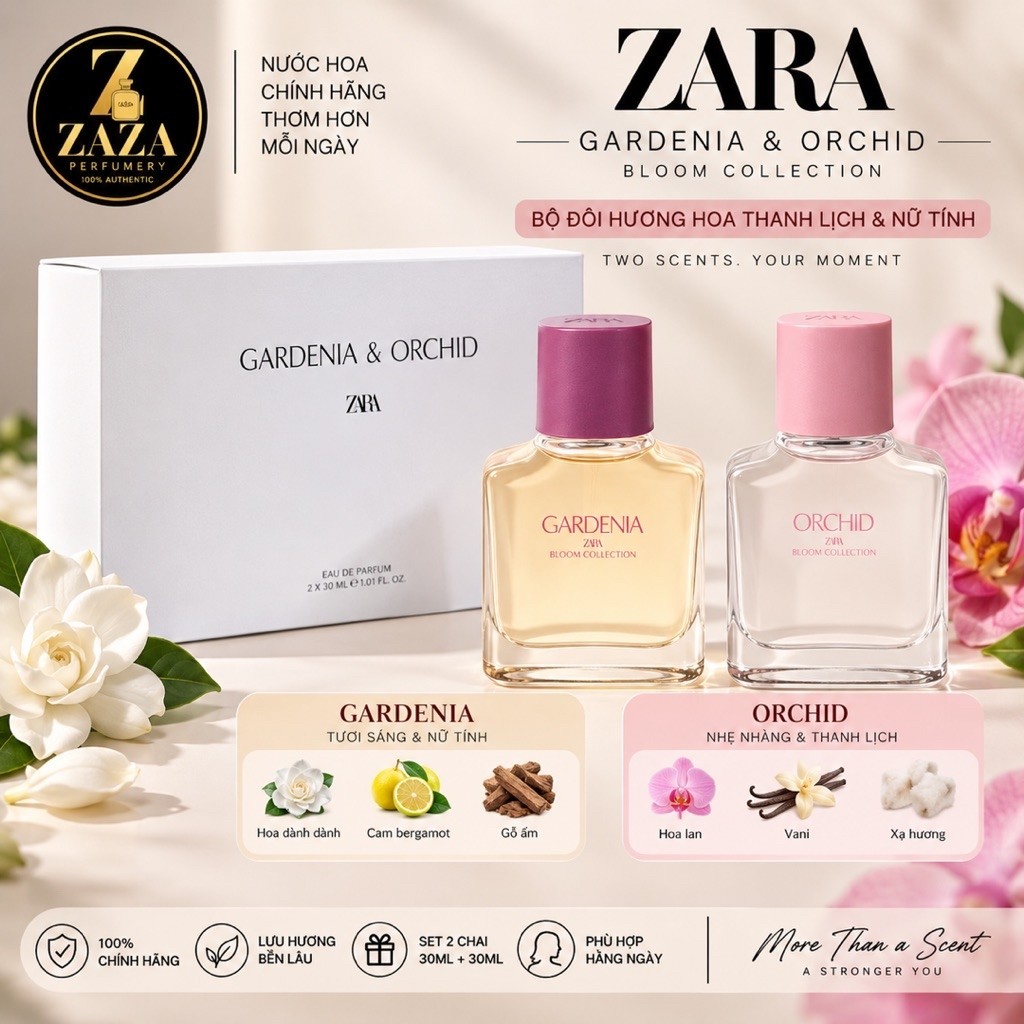 Nước hoa nữ SET 2 CHAI GARDENIA+ORCHID