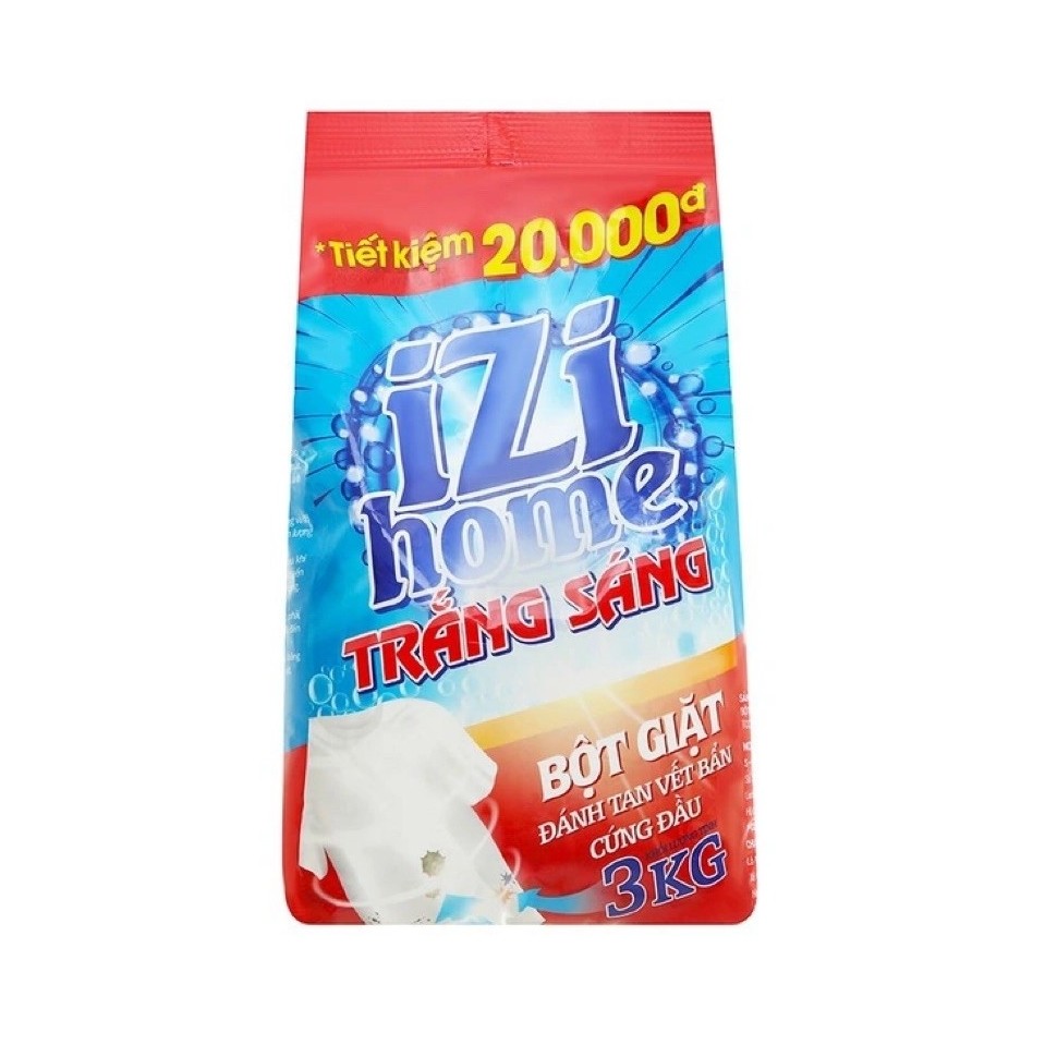 Bột giặt IZI HOME trắng sáng túi 3kg
