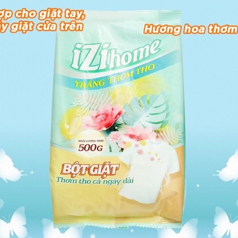 Bột giặt IZI HOME trắng thơm tho túi 500g