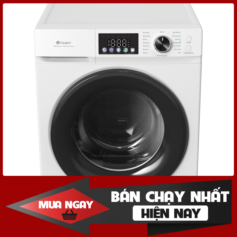 Máy Giặt Cửa Trước Casper ProWash Inverter 8kg WF-D8VWR1 Tiết Kiệm Điện Bảo Hành Chính Hãng