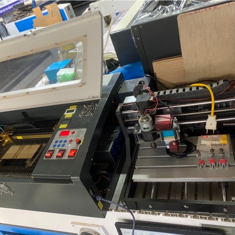 Thanh lý combo 2 máy Laser Co2 3020 50w - Máy cnc mini 3020