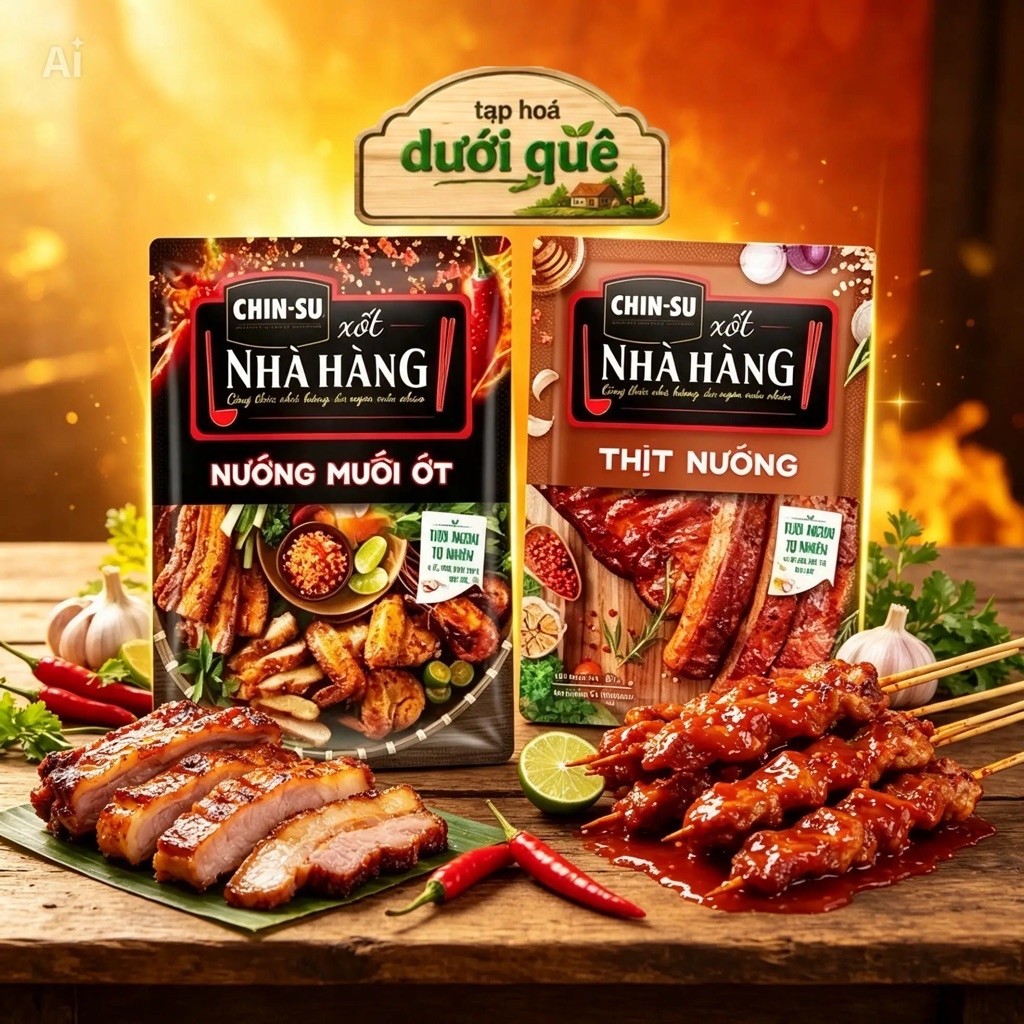 Xốt thịt nướng và nướng muối ớt nhà hàng - Chinsu 80g