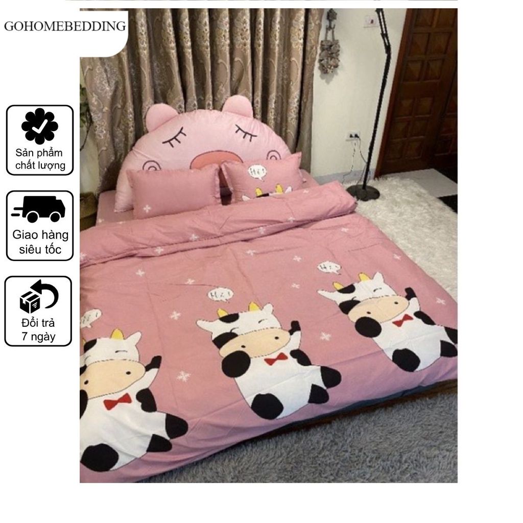 Bộ Chăn Ga Gối VỎ CHĂN 5 Món Cotton poly hàng chuẩn 5* chất mịn đẹp( được chọn mẫu)