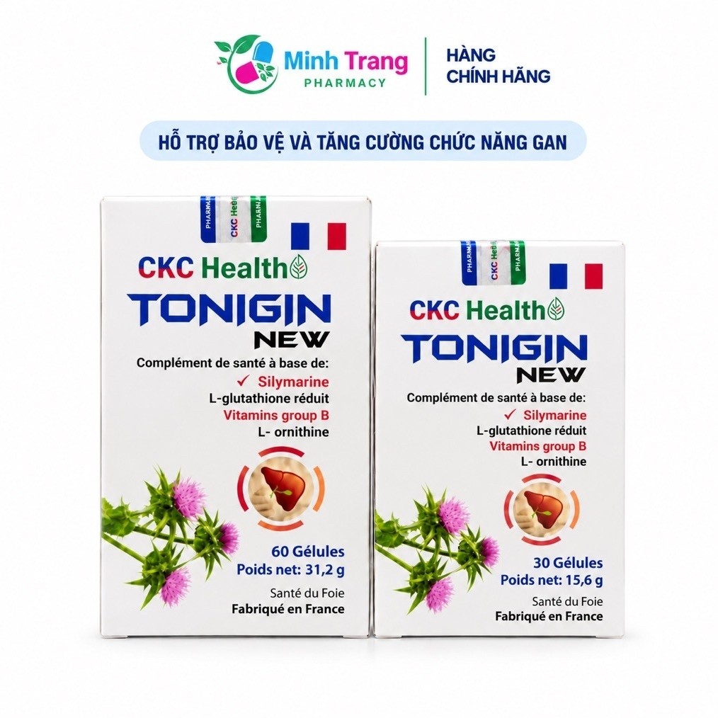 Tonigin New CKC Health 30/60 Viên – Silymarine, Glutathione, Vitamin Nhóm B