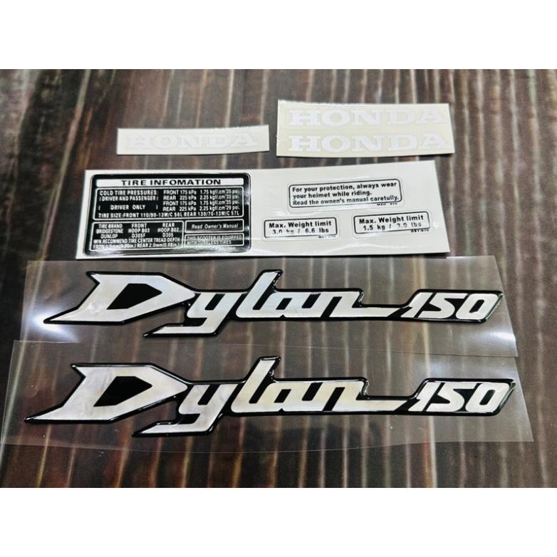 Bộ tem nổi và thông số Dylan 150 siêu thị tem xe
