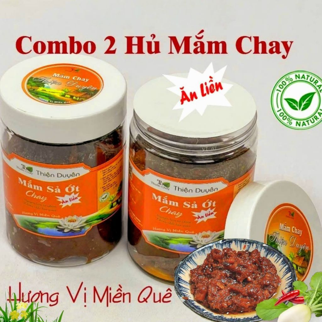 Mắm Sả Ớt Chay Ăn Liền 🌱Hộp 300gr - Ăn trực tiếp với cơm - Nấu mắm kho  - Bún mắm chay ....