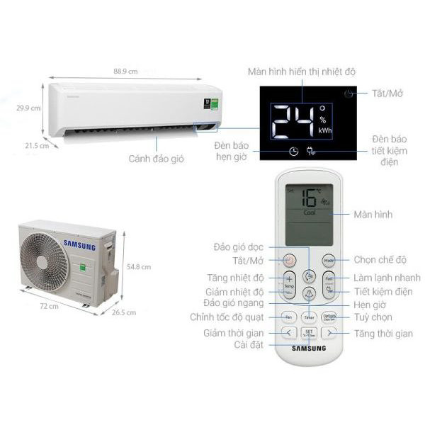 Nhắn shop đặt hàng  Máy lạnh Samsung Wind-Free Inverter 2 HP AR18CYFCAWKNSV - Điện Máy Kho Rẻ Giao n