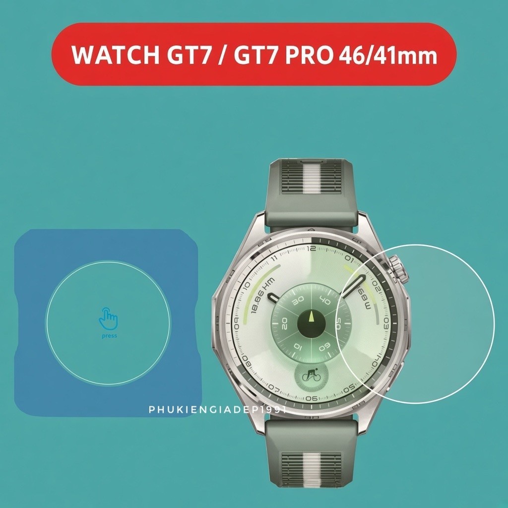 Kính cường lực CAMERA Đồng hồ Huawei Watch GT7 Pro , GT7 46/41mm KHUNG TỰ DÁN