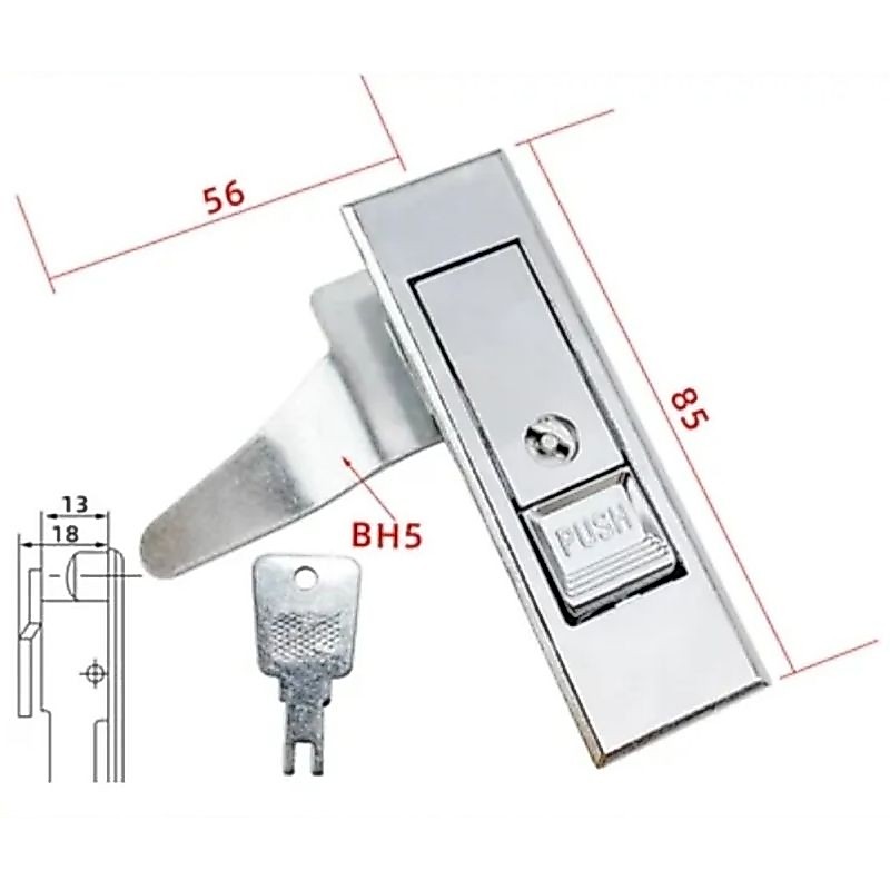 Kháo Bật màu trắng MS603 với lưỡi cong- Khóa tủ cứu hỏa cao cấp MS603 màu trắng
