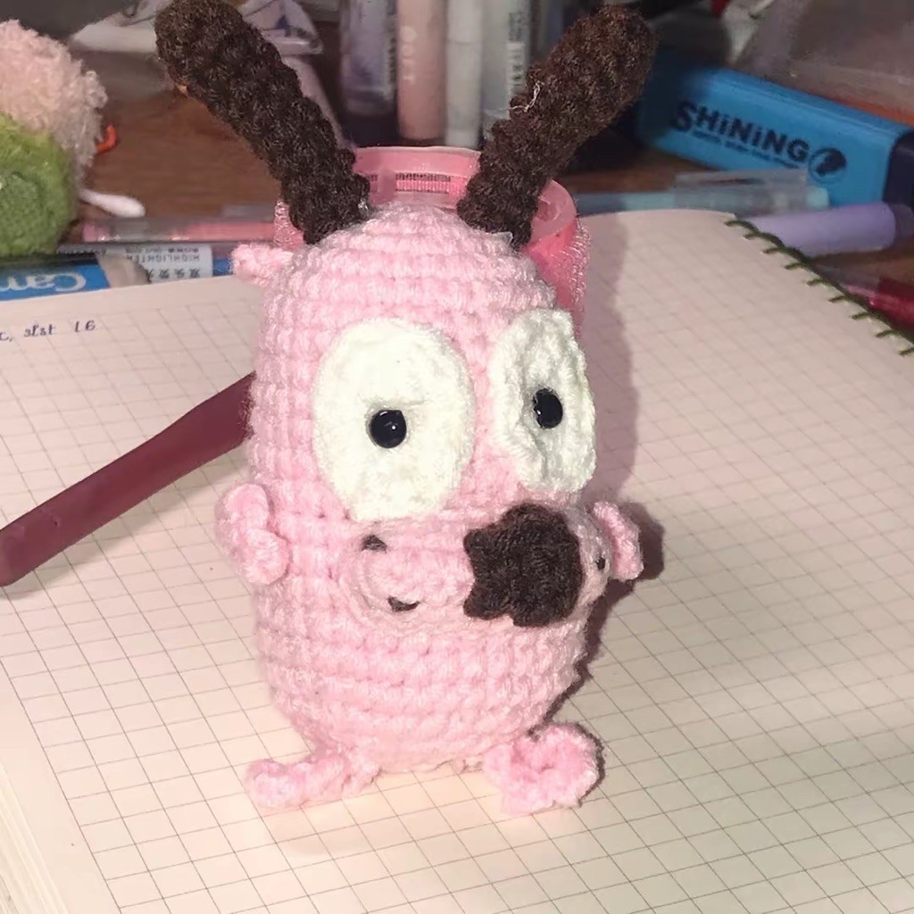 Courage the Cowardly Dog - Handmade Crochet