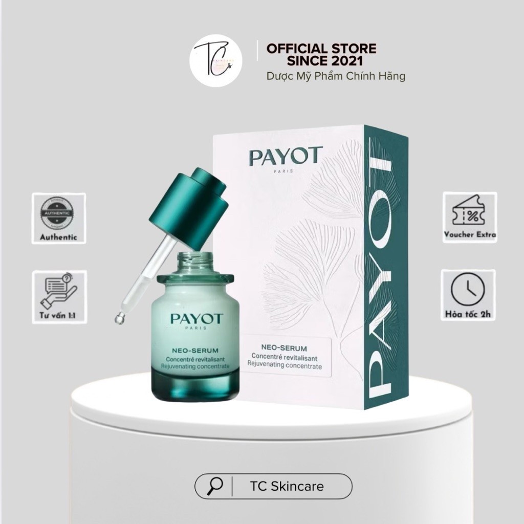 [Công Ty] Tinh Chất Payot Neo-Serum Rejuvenating Concentrate 30ml Tái Sinh Năng Lượng Làm Sáng Mịn D