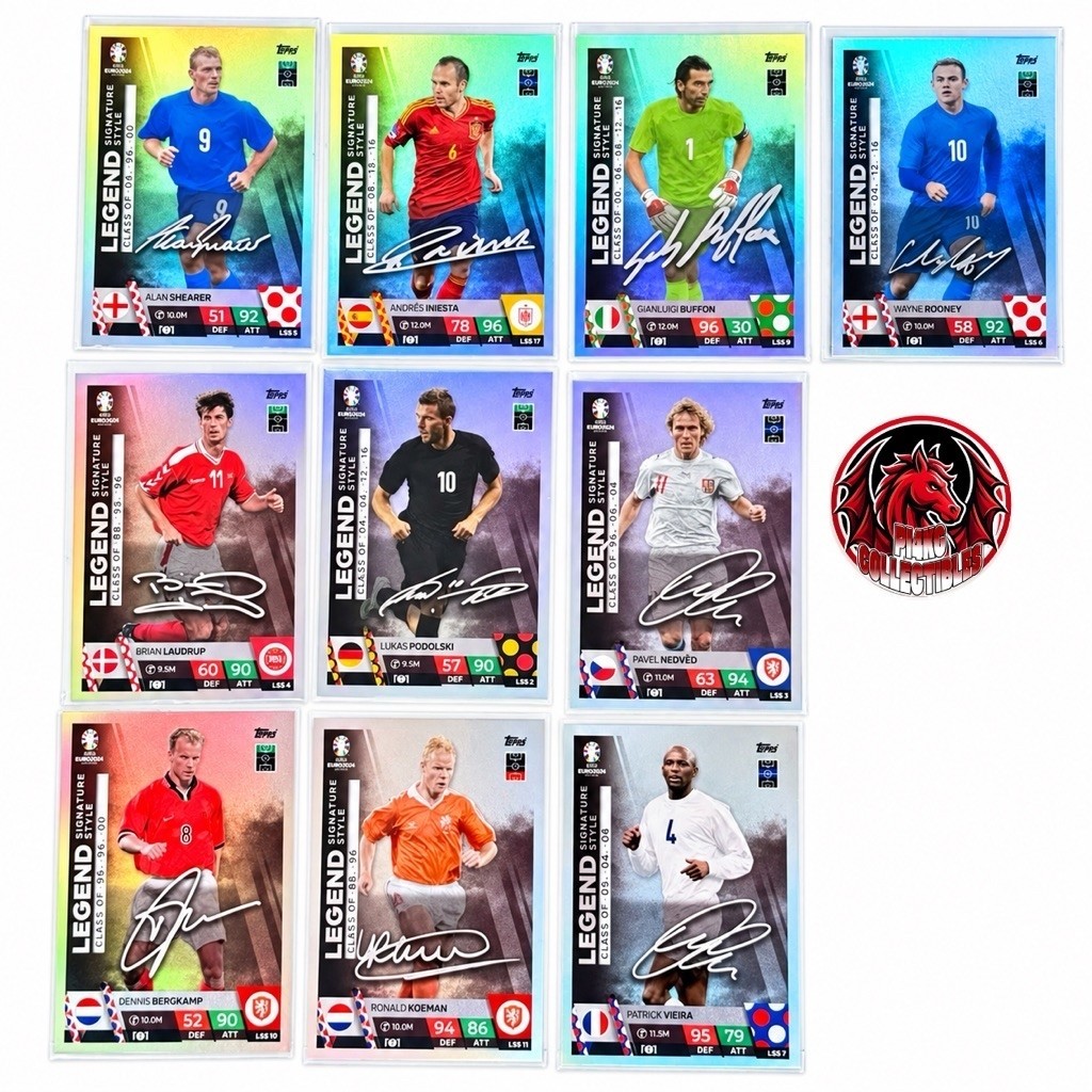[RARE] Thẻ bóng đá Legend Signature Style Topps Match Attax UEFA Club Competitions 2024/25 (Rooney, 